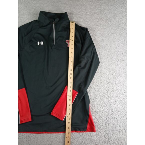 Texas Tech Red Raiders Pullover Womens Medium Black 1/4 Zip Under Armour Mock - Picture 3 of 8